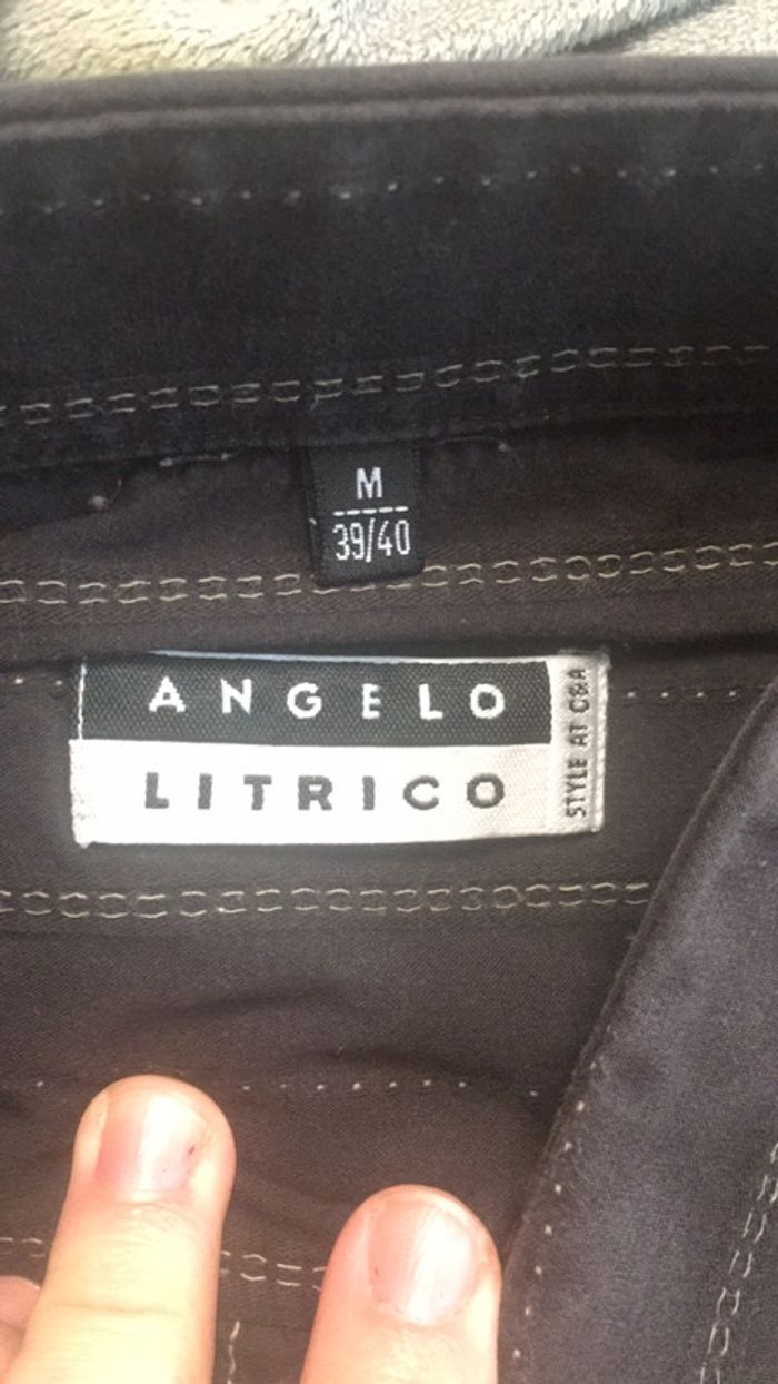 Chemise manches longues unis fine rayures - photo numéro 6