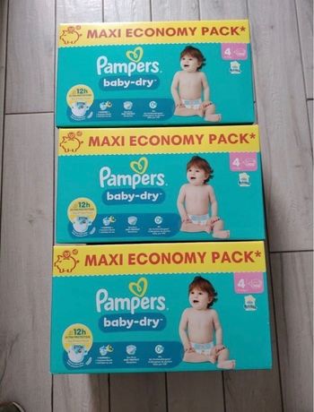 2 maxi pack Pampers baby dry taille 4