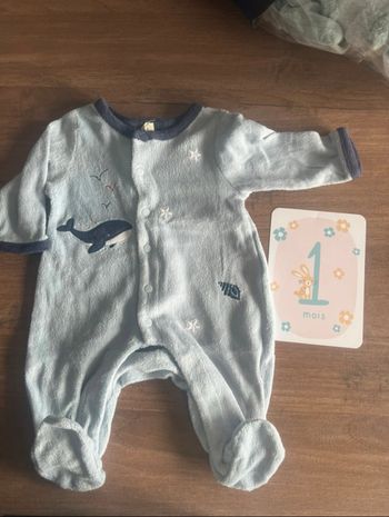 Pyjama velours 1 mois