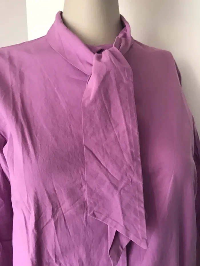 Chemise col lavallière Caroll Lila - photo numéro 3