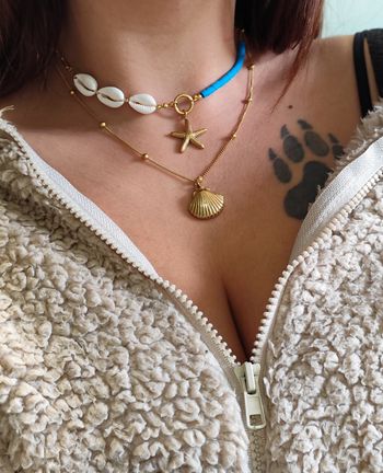 Collier coquillage étoile    ✅
