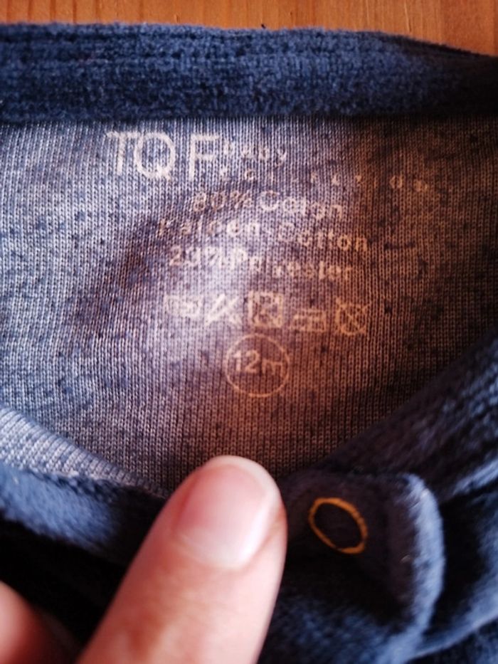 Pyjama ourson bleu taille 1 an (12 mois) - photo numéro 3