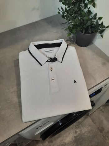 Polo Jack & Jones – Blanc – Manches Courtes – Taille M