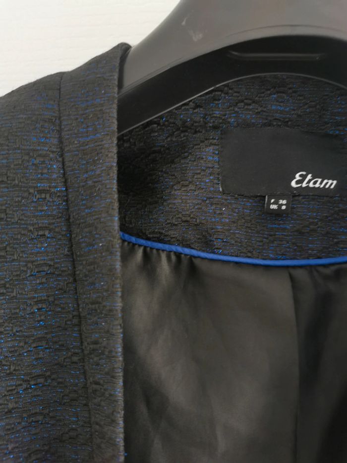 Veste blazer noire et bleue - photo numéro 2