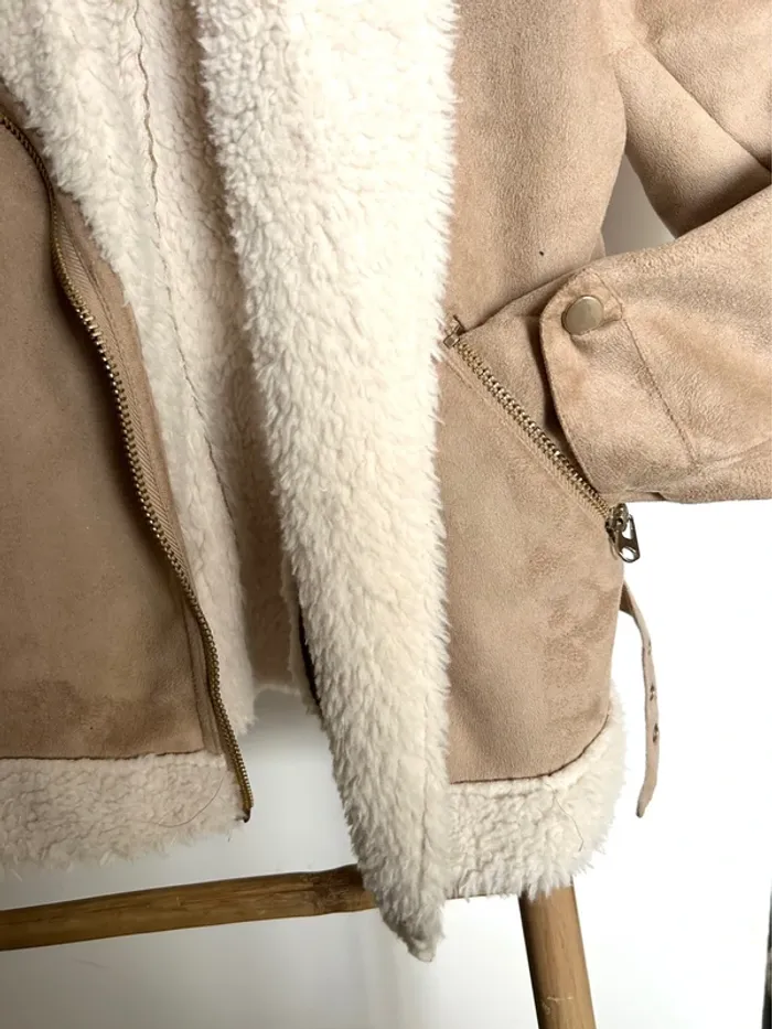 Veste daim/intérieur bouclette - photo numéro 2
