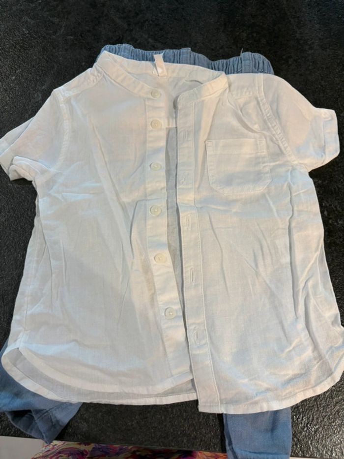 Costume  mariage garçon chemise ensemble en lin  mariage enfant pantalon en lin - photo numéro 6