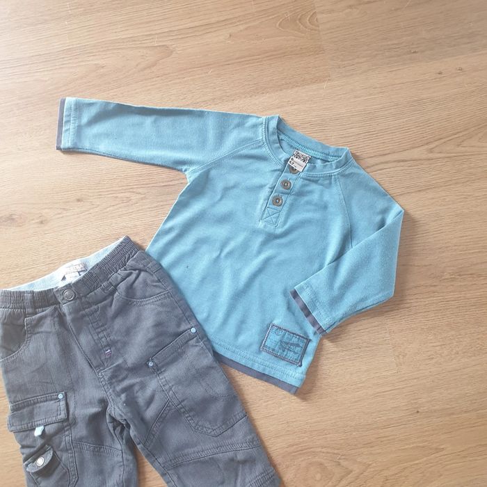 💚 Ensemble tee-shirt avec capuche pantalon TAO/Orchestra 6 mois #emyfleury_6moisgarçon - photo numéro 2