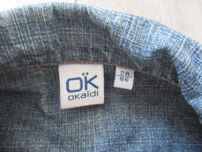 Manteau veste en jean bleu Taille 2 ans Okaidi - photo numéro 3