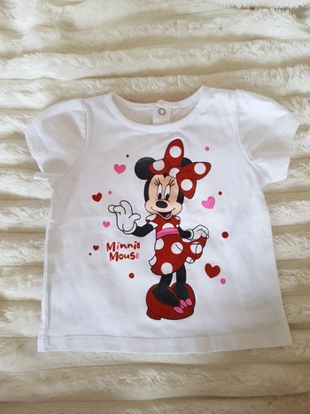 Tee-shirt fille Minnie Disney 3/6 mois neuf sans étiquette