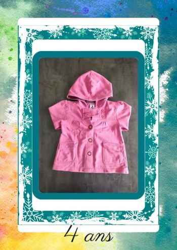 Gilet Rose avec pression / 4 ans