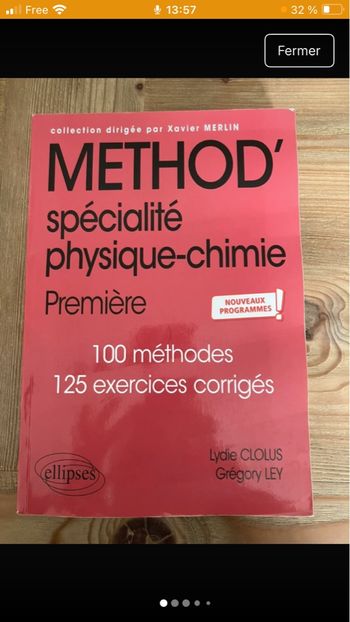 Method’ spécialité physique chimie première