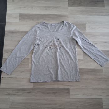 T-shirt manches longues été femme gris Damart taille S