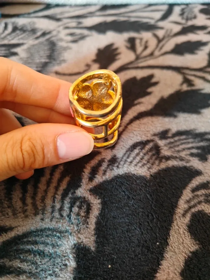 Bague de foulard fleur - photo numéro 3