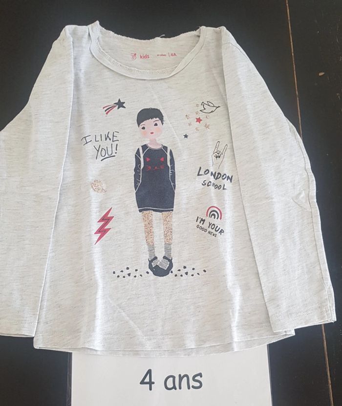 T-shirt ml 4 ans gemo