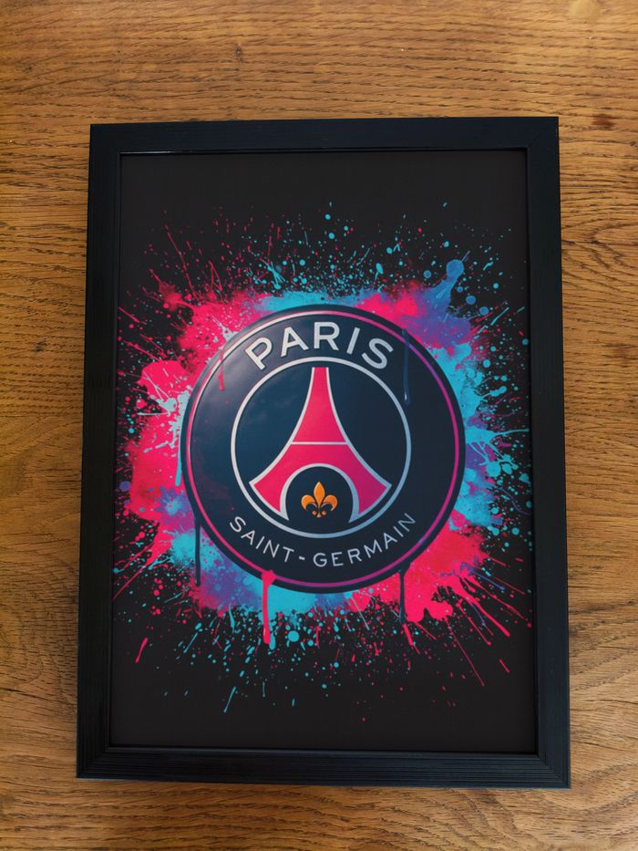 Affiche poster A4 (21×29,7 cm) PSG Paris Saint-Germain logo street art déco chambre - photo numéro 3