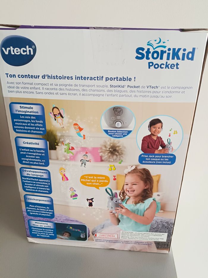 Storikid pocket gris, Conteur d'histoires interactif+ housse de protection rose - photo numéro 4