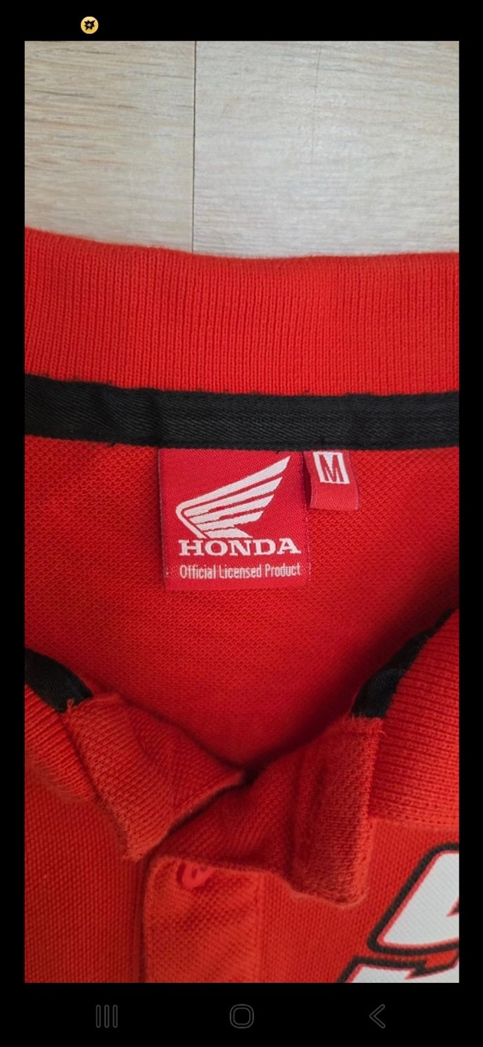Polo Honda taille M rouge en très bon état - photo numéro 5