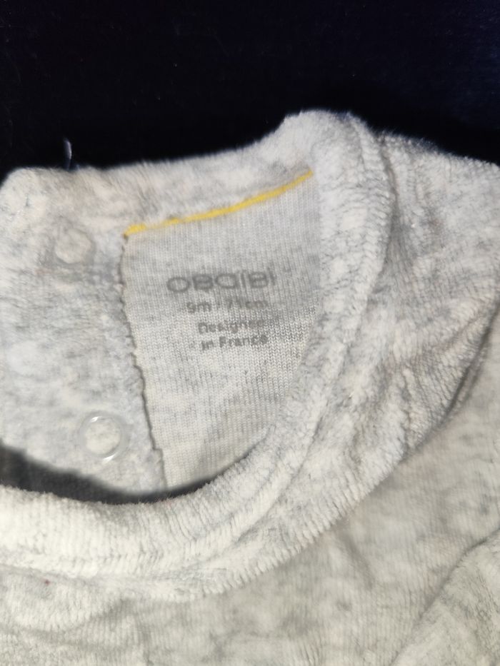 Pyjama velours okaidi 9 mois - photo numéro 2