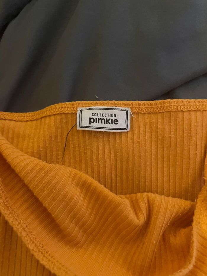 Débardeur body jaune côtelé – Look vintage tendance - photo numéro 2