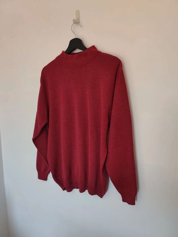 Pull bordeaux L Duger Made in France 50% mérinos