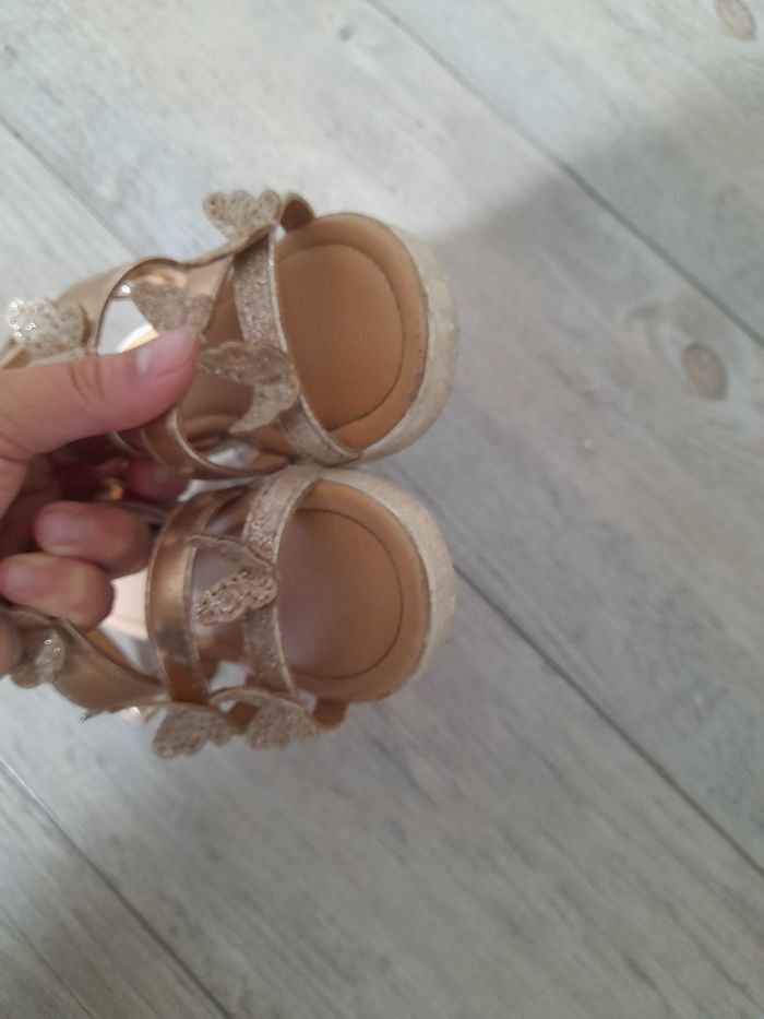 Sandales fille papillon doré 27 - photo numéro 3