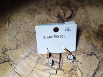 Boucles d'oreilles strass blanc