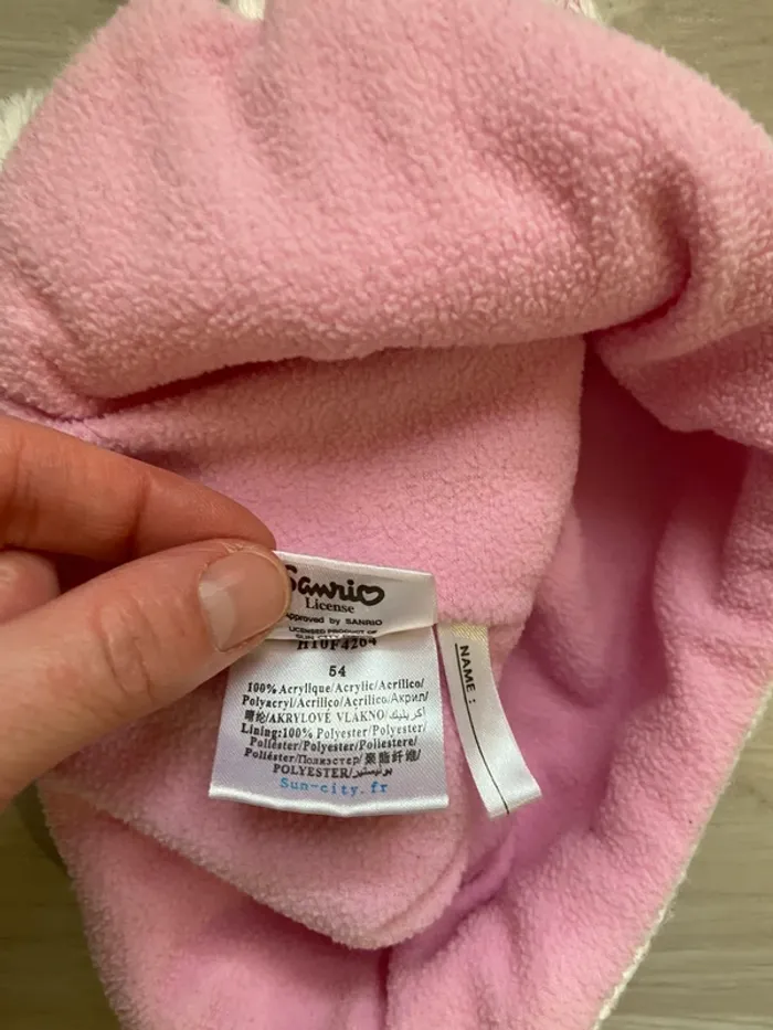 Bonnet blanc Hello Kitty Taille 56 - photo numéro 5