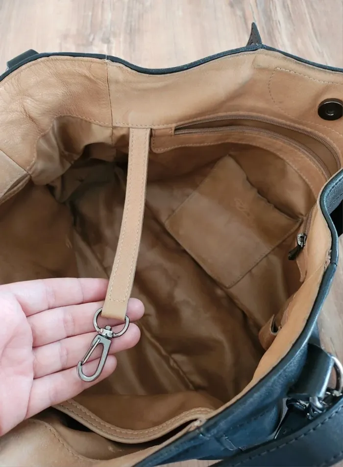 sac a main longchamp 3D édition limitée en cuir de veau noir,porté main épaule bandoulière - photo numéro 9
