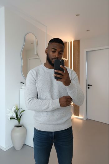 Pull en maille gris Bizzbee 