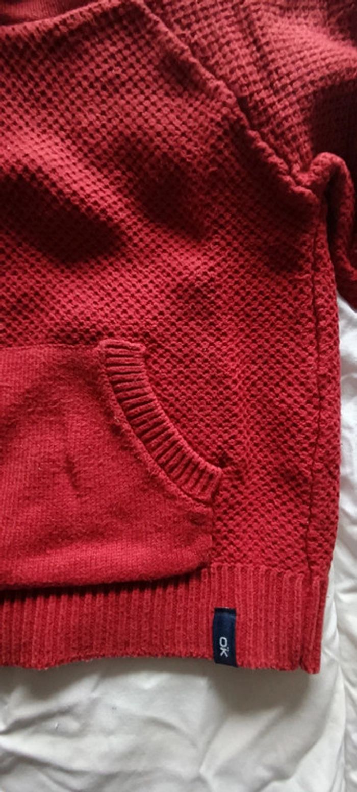 Pull col montant rouge 3 ans - photo numéro 3