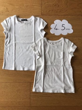 Lot de 2 tee shirt brillant tex 4-5 ans