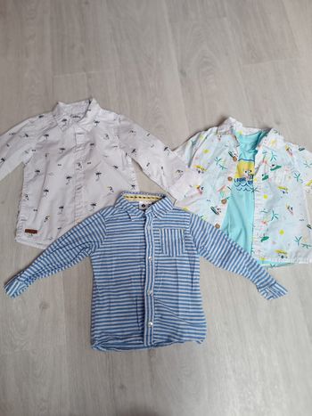 Lot de 3 chemises + 1 tee-shirt