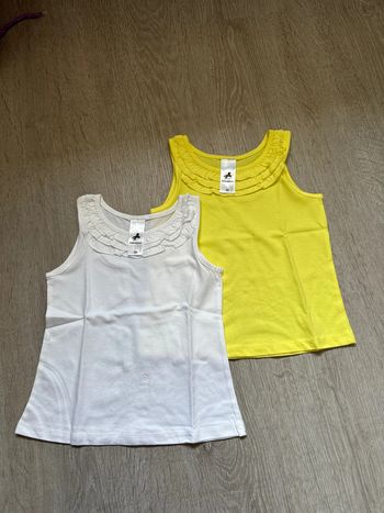 Lit de 2 débardeurs fille 98 cm polomino