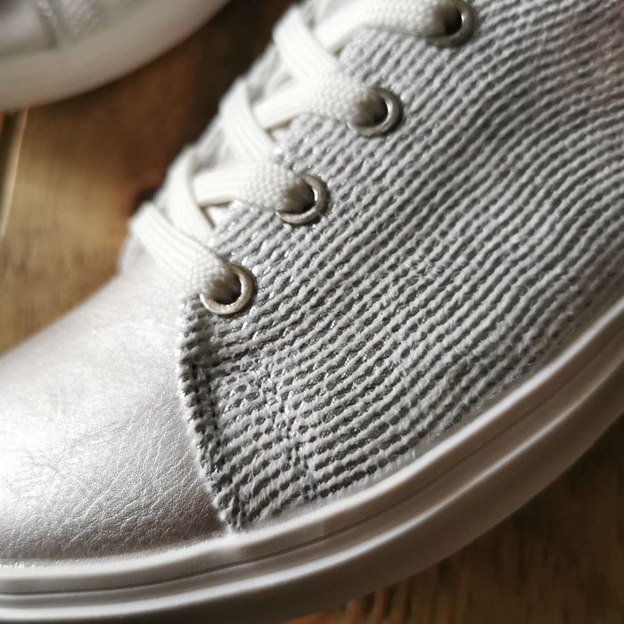 Baskets taille 36 argentées - photo numéro 7