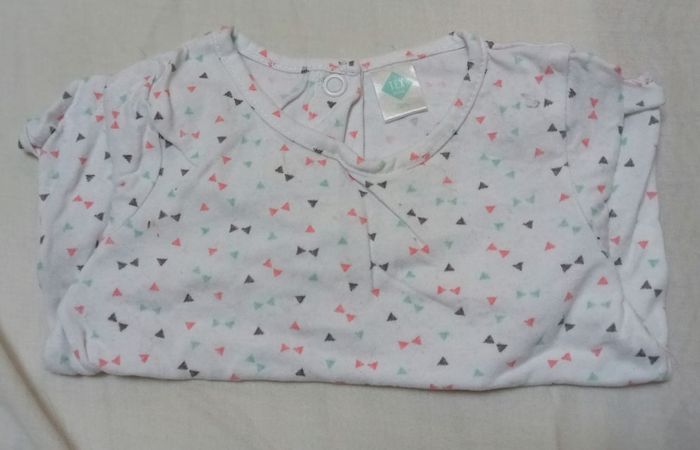 T-shirt blanc m.l / 3 mois