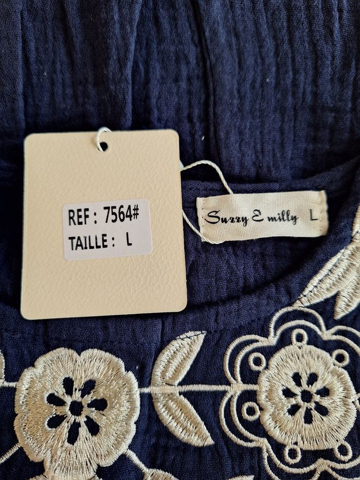 Blouse en coton taille L marque Suzzy & Milly - photo numéro 5