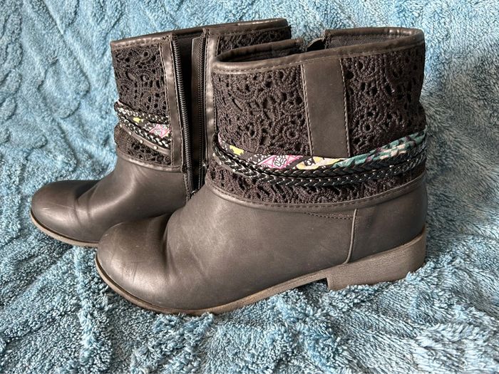 Bottines grises dentelle 41