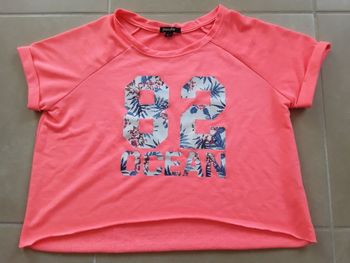 Crop top rose/orange fluo JENNYFER taille L