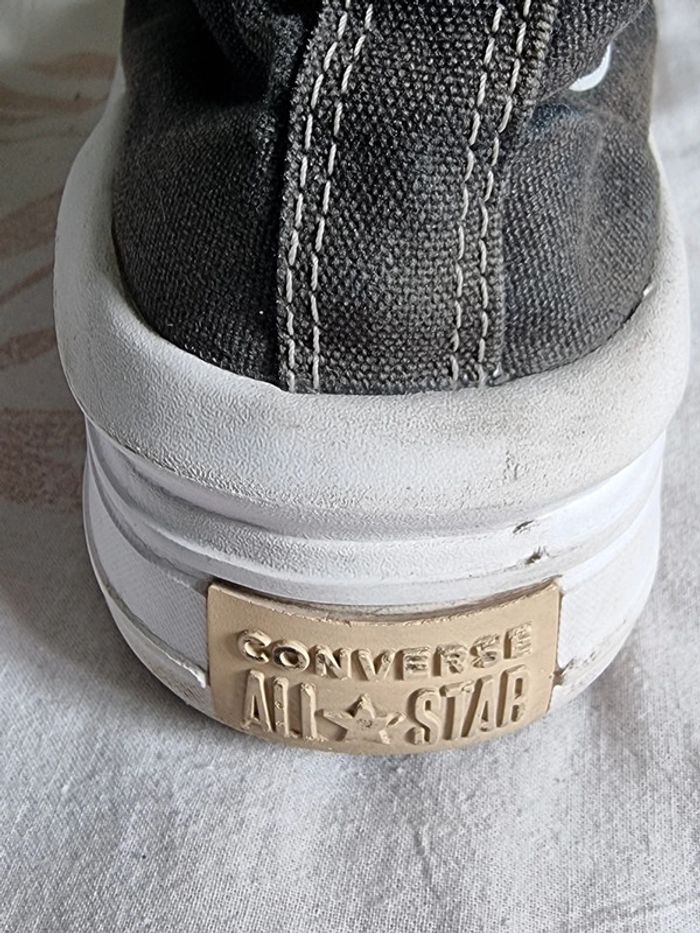 Converse all stars Chuck Taylor platforme foundational Leather - photo numéro 7