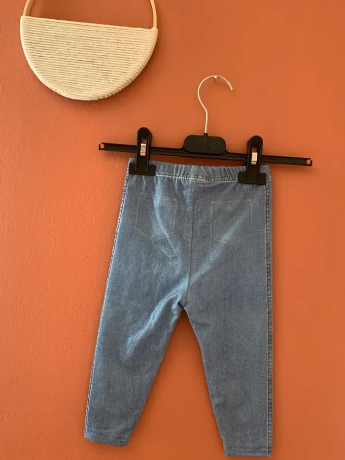 👖 Jegging effet jean déchiré – 6 à 9 mois – Shein - photo numéro 3