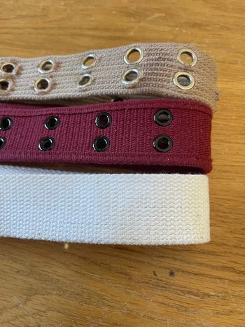 Lot 3 ceintures femme tissu M