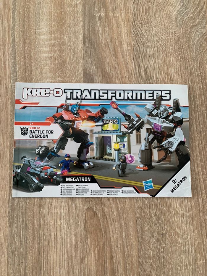 Notices deux livrets Lego Kre-o Transformers 98812 Battle for Energon Optimus Prime Megatron - photo numéro 2