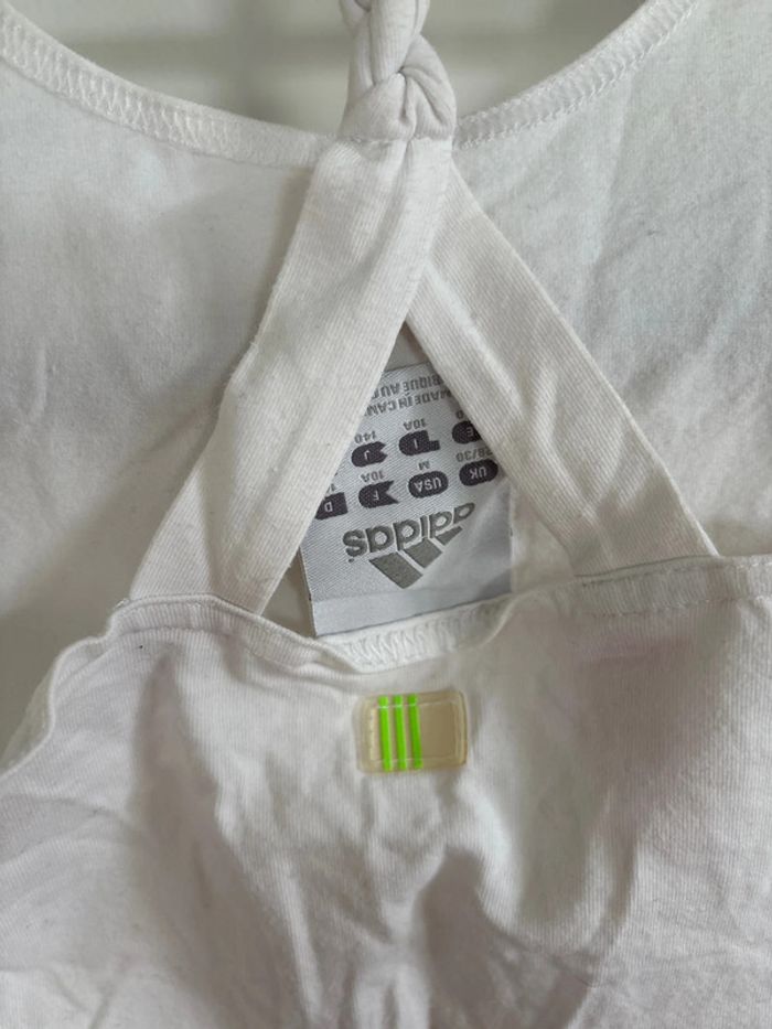 débardeur blanc adidas taille 10 ans - photo numéro 7
