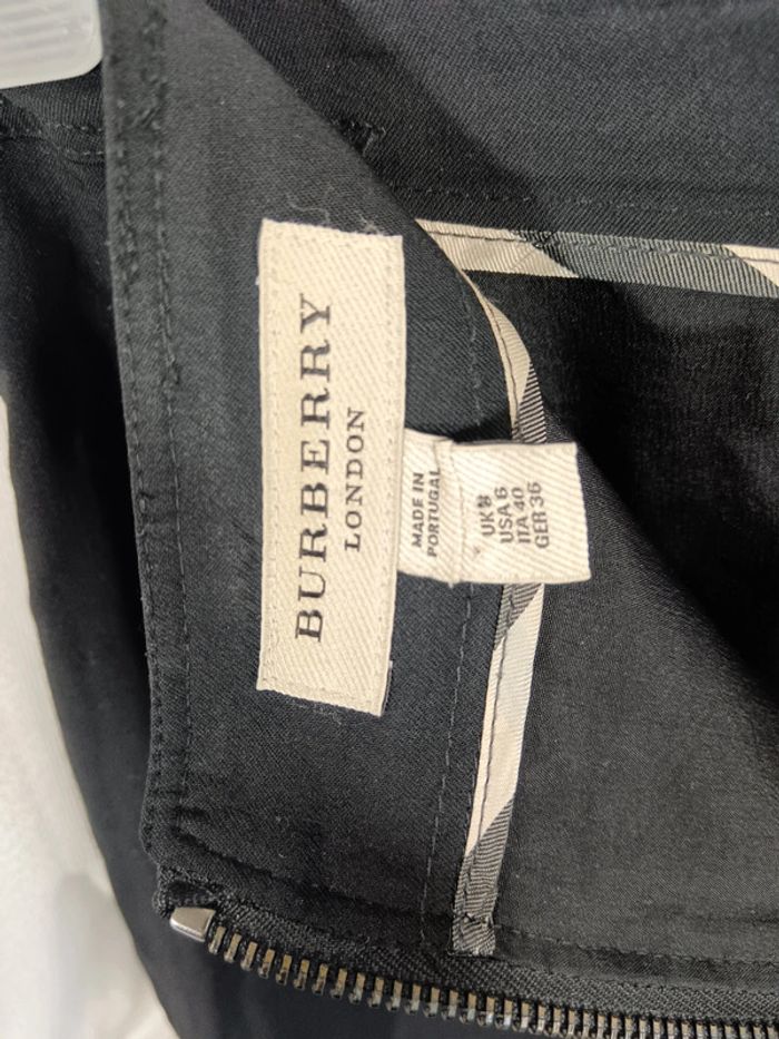 Jupe crayon noire lanières cuir | Burberry - photo numéro 9