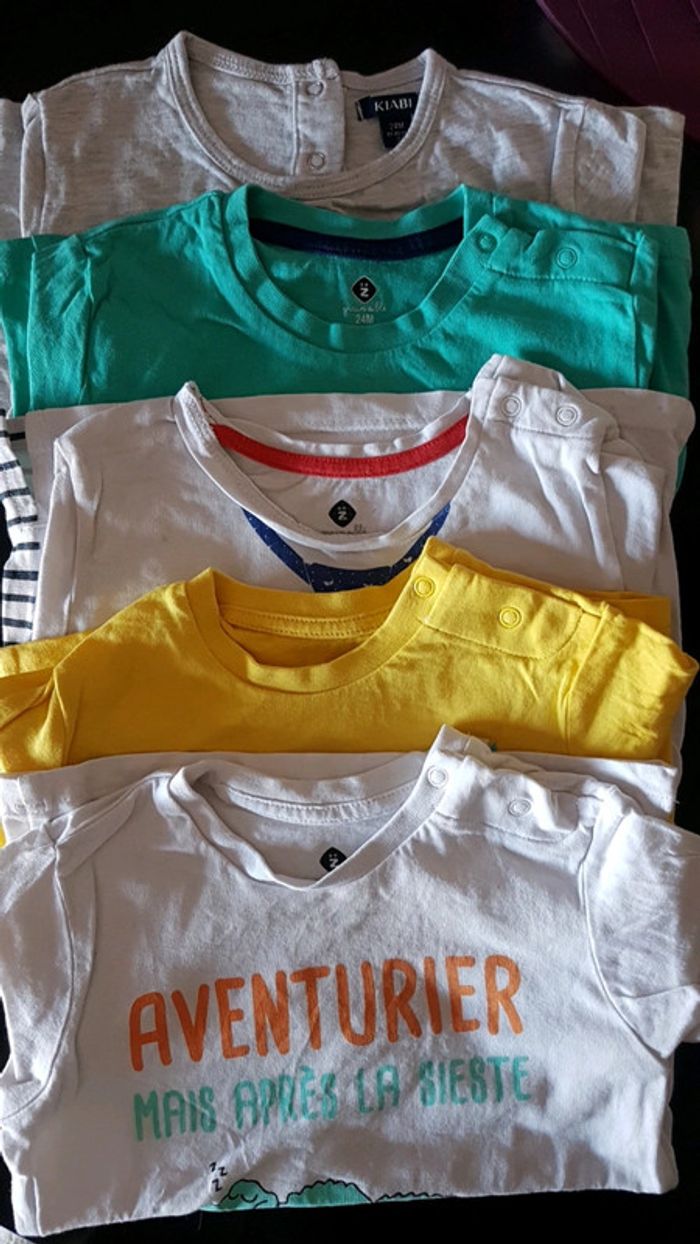 Lot de tee shirts garçon 24 mois