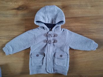 Veste à capuche garçon gris style "duffle-coat" Obaïbi/Okaidi 18 mois