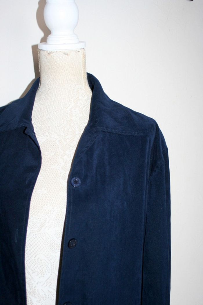 Chemise imitation daim bleu marine New JM - photo numéro 3