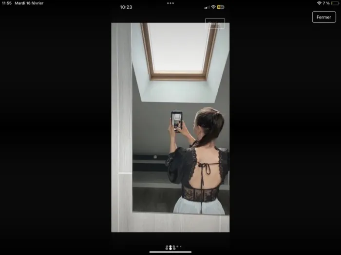 Top Zara satinée avec dentelle - photo numéro 3