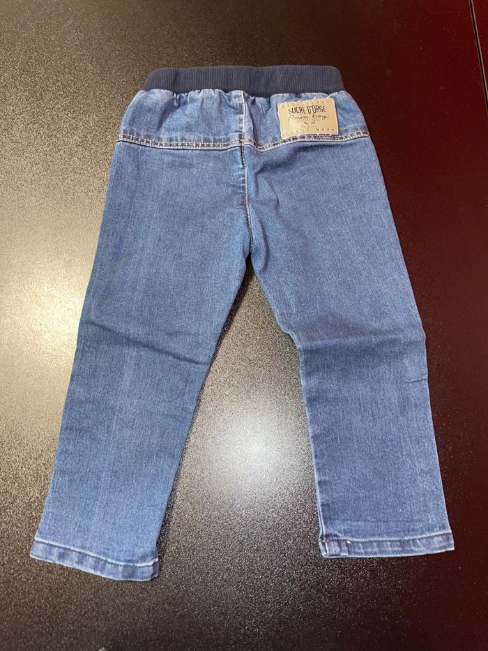 Jean slim bébé bleu sucre d’orge taille 9 mois - photo numéro 2