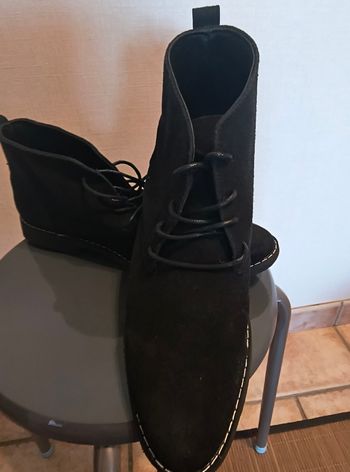 Boots homme noir nubuck 42